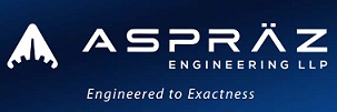 ASPRAZ ENGINEERING LLP WITH DEVICE OF A AND SLOGAN (Engineered to Exactness) trademark artwork