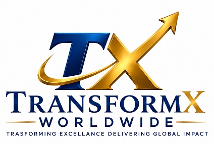 TRANSFORMX WORLDWIDE : TRASFORMING EXCELLANCE DELIVERING GLOBAL IMPACT [WITH THE DEVICE OF TX] trademark artwork