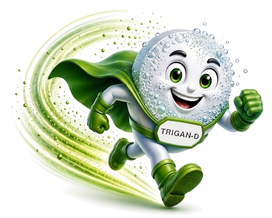 TRIGAN-D WITH MASCOT trademark artwork