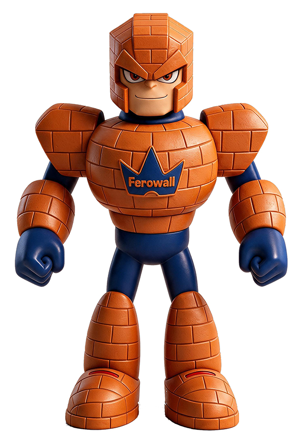 FEROWALL WITH MASCOT trademark artwork