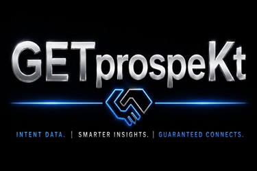 GETprospekt with Tagline INTENT DATA. | SMARTER INSIGHTS. | GUARANTEED CONNECTS trademark artwork