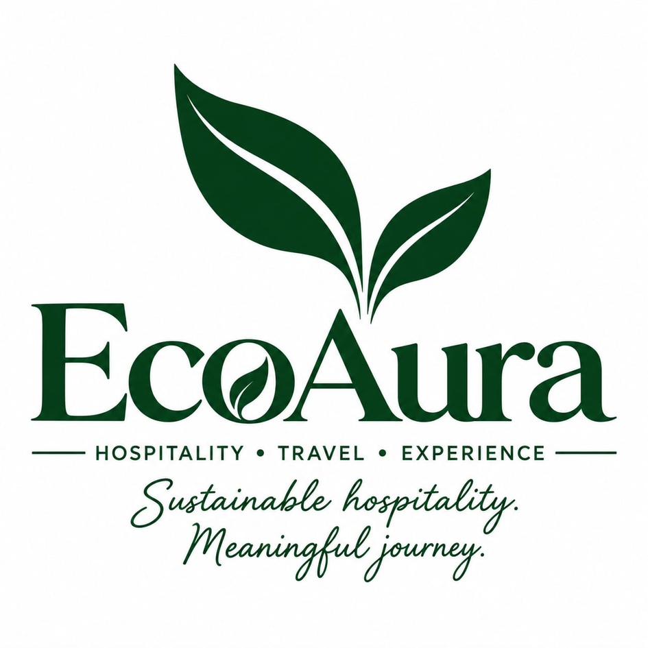 EcoAura HOSPITALITY TRAVEL EXPERIENCE Sustainable hospitality meaningful journey trademark artwork