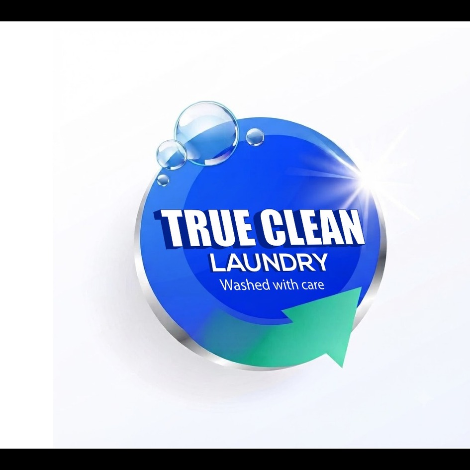 TRUE CLEAN LAUNDRY - WASHED WITH CARE trademark artwork
