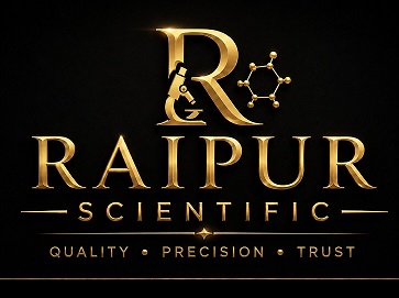 RAIPUR SCIENTIFIC : QUALITY • PRECISION • TRUST [WITH THE DEVICE OF R] trademark artwork