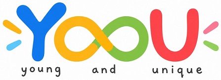Y AND U WITH CAPTION YOUNG AND UNIQUE trademark artwork