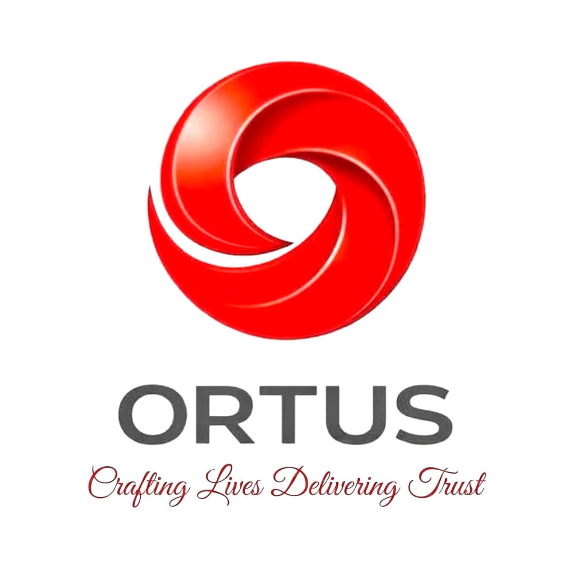 ORTUS DEVICE WITH TAGLINE CRAFTING LIVES DELIVERING TRUST trademark artwork