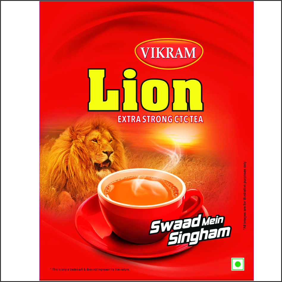 VIKRAM LION EXTRA STRONG CTC TEA trademark artwork