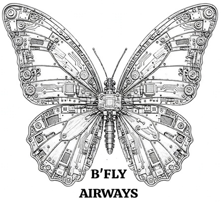 B'FLY AIRWAYS trademark artwork