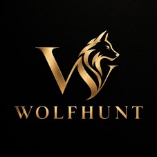 WOLFHUNT WITH DEVICE OF W trademark artwork