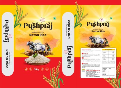 DEVICE OF PUSHPRAJ RATNA RICE trademark artwork