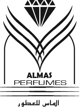 Almas Perfumes (Device in English and Arabic) trademark artwork