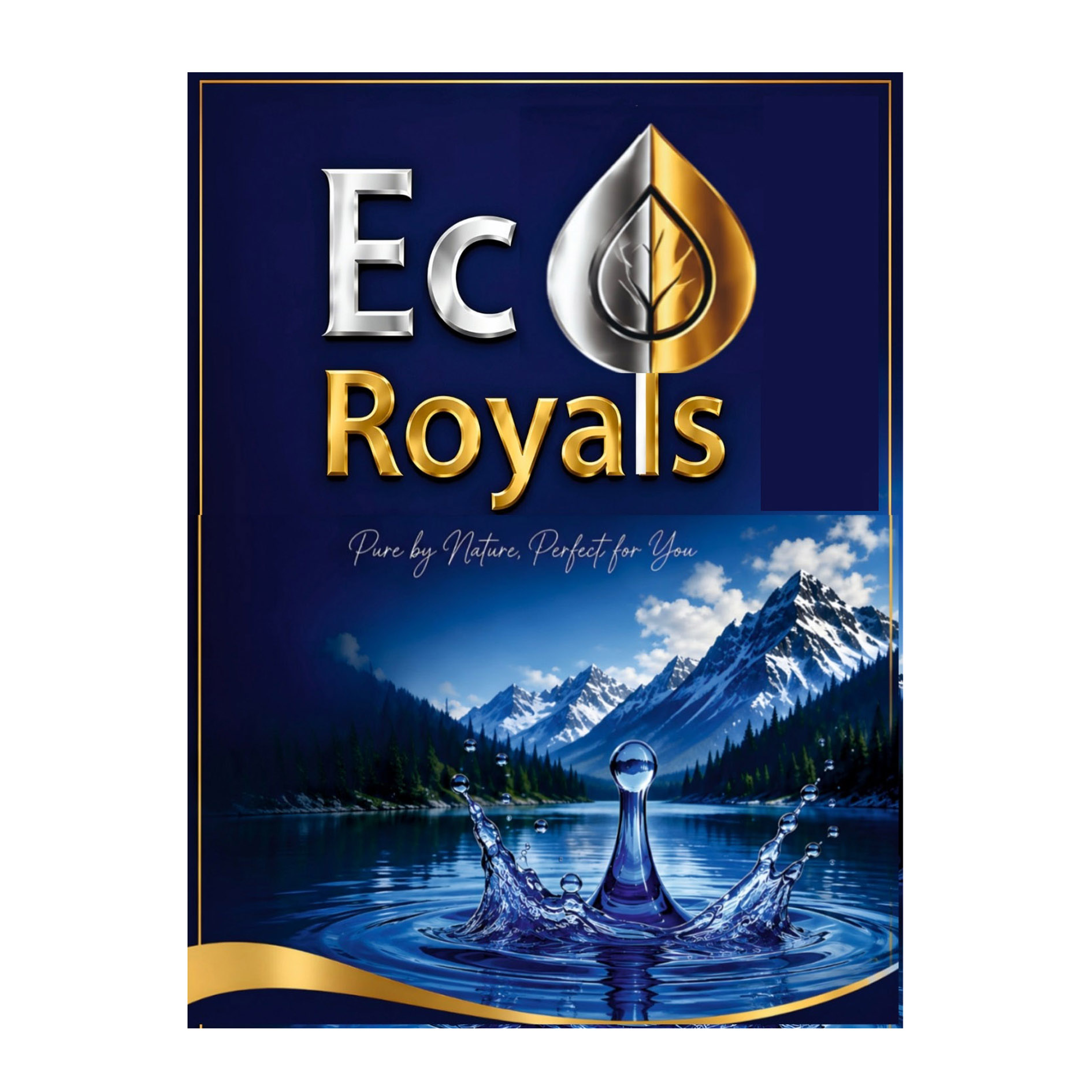 ECO ROYALS DEVICE WITH TAGLINE PURE BY NATURE PERFECT FOR YOU trademark artwork