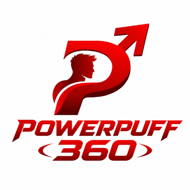 POWERPUFF 360 (WITH DEVICE ARTWORK OF P AND HUMAN WITH ARROW) trademark artwork