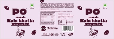 PO MASALA KALA KHATTA trademark artwork