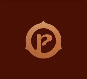 A stylized representation of the letter “P” forming an artistic monogram trademark artwork