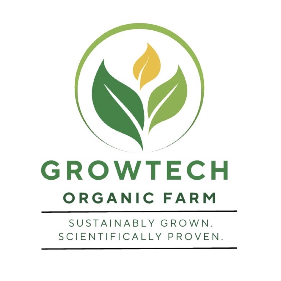 GROWTECH ORGANIC FARM. SUSTAINABLY GROWN. SCIENTIFICALLY PROVEN. trademark artwork