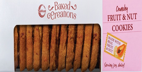 SUNFEAST BAKED CREATIONS CRUNCHY FRUIT & NUT COOKIES trademark artwork