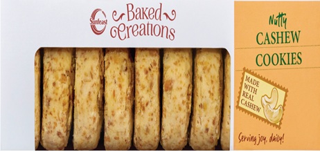 SUNFEAST BAKED CREATIONS NUTTY CASHEW COOKIES trademark artwork