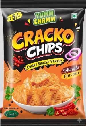 YUMM CHAMM CRACKO CHIPS (DEVICE)` trademark artwork