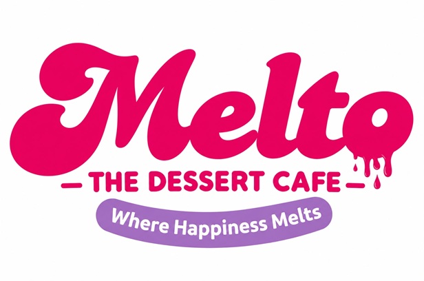 Melto THE DESSERT CAFE Where Happiness Melts trademark artwork