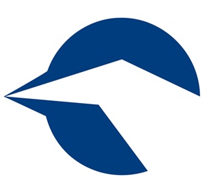 Stylized device of sun with airplane trademark artwork