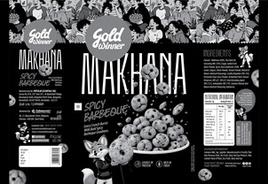 GOLD WINNER MAKHANA SPICY BARBEQUE (LABEL) trademark artwork