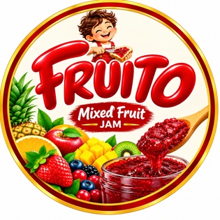 FRUITO Mixed Fruit JAM trademark artwork