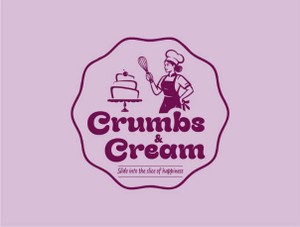 Crumbs & Cream - Slide into the slice of happiness trademark artwork