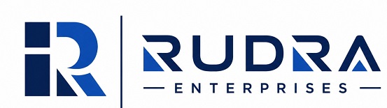 RUDRA ENTERPRISES WITH DEVICE OF R trademark artwork