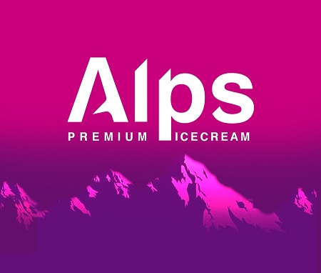 Alps PREMIUM ICECREAM trademark artwork