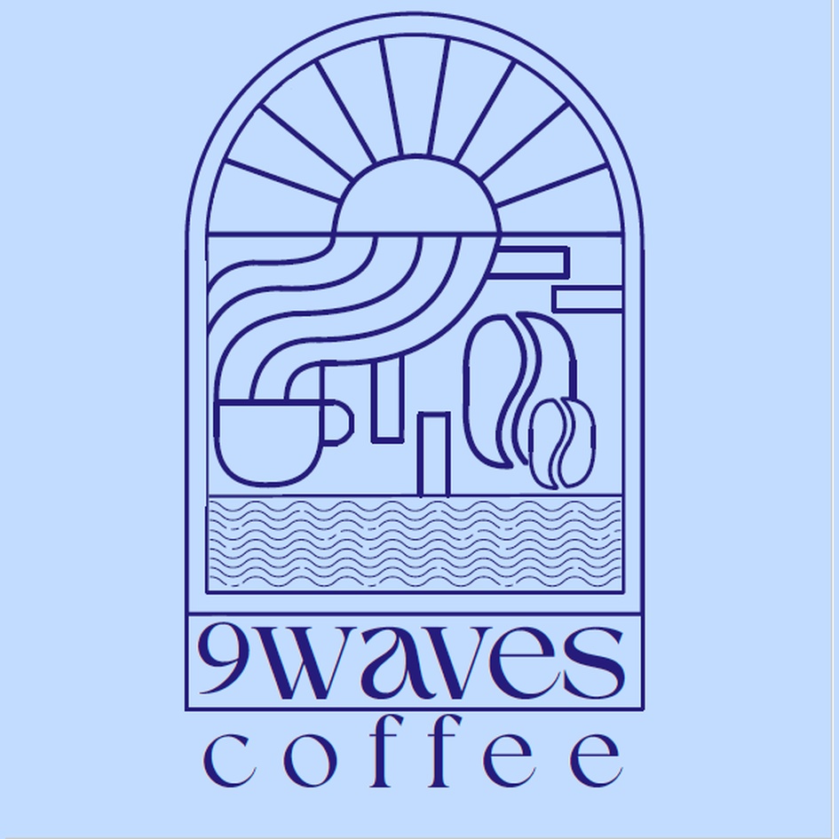 9 waves coffee trademark artwork
