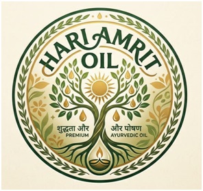 HARIAMRIT OIL SHUDHTA AUR POSHAN PREMIUM AYURVEDIC OIL WITH DEVICE OF TRE trademark artwork