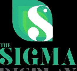 THE SIGMA DISPLAY with Letter S trademark artwork