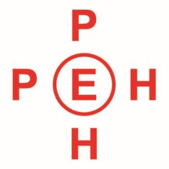 P E H WITH DEVICE trademark artwork