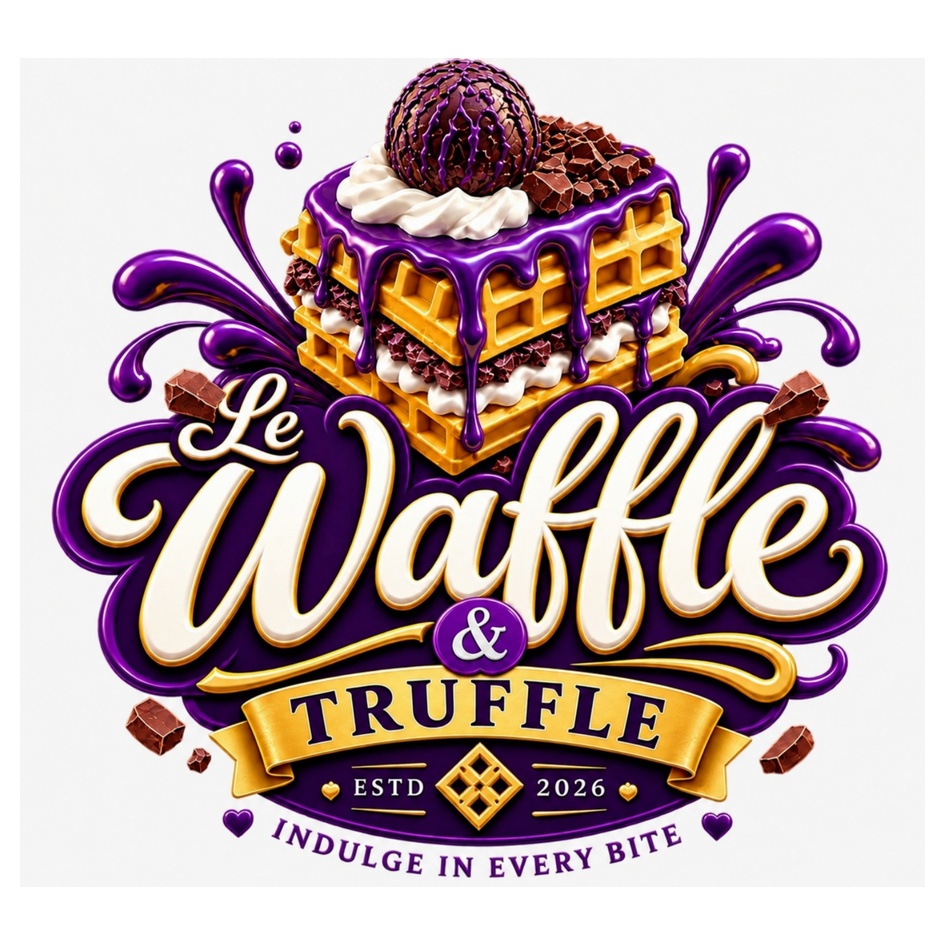 LE WAFFLE & TRUFFLE - INDULGE IN EVERY BITE trademark artwork