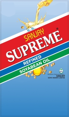 S.S. SANJAY SUPREME REFINED SOYABEAN OIL Label trademark artwork