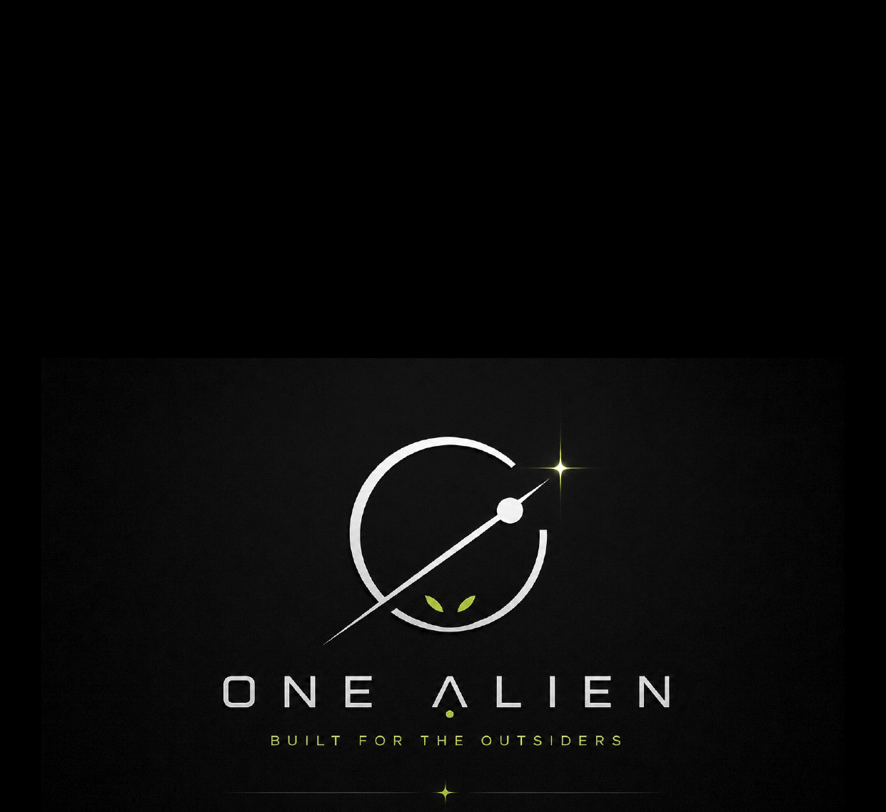 ONE ALIEN WITH TAGLINE BUILT FOR THE OUTSIDERS trademark artwork