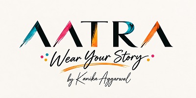 AATRA with tagline Wear Your Story by Kanika Aggarwal. trademark artwork