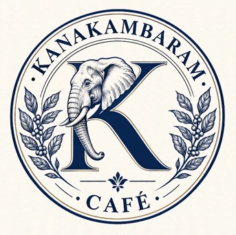 KANAKAMBARAM CAFE WITH DEVICE OF K trademark artwork