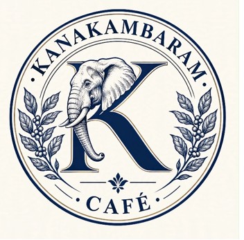 KANAKAMBARAM CAFE WITH DEVICE OF K trademark artwork