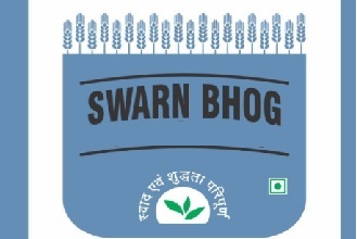 SWARNBHOG with descriptive matters trademark artwork