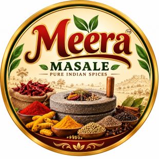 MEERA MASALE - "PURE INDIAN SPICES" trademark artwork