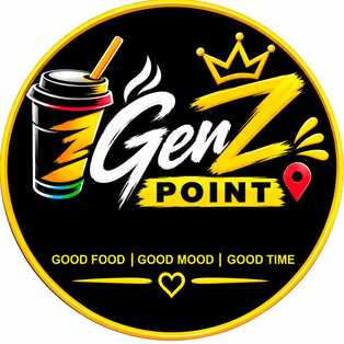 Genz point " GOOD FOOD , GOOD MOOD , GOOD TIME" trademark artwork