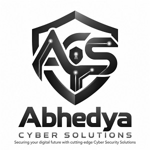 Abhedya Cyber Solutions - Securing your digital future with cutting-edge cybersecurity solutions (With Device Of ACS) trademark artwork