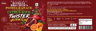 Bombay Brothers Pomegranate with citrus Kick Twister trademark artwork