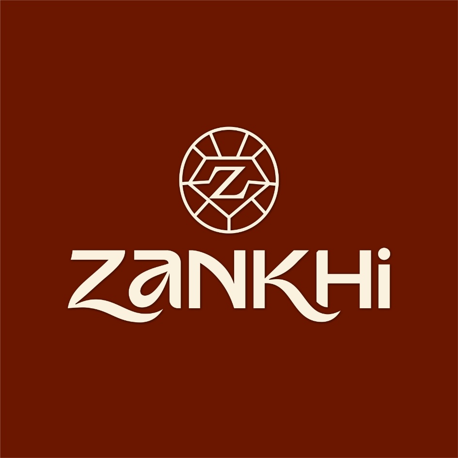 An artistic image with word ZANKHI trademark artwork