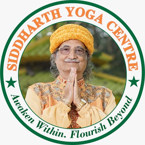SIDDHARTH YOGA CENTRE Awaken Within. Flourish Beyond with original photograph of SHRI VIRENDRA KUMAR SINGH (Trustee) trademark artwork
