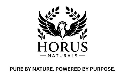 HORUS NATURALS : PURE BY NATURE. POWERED BY PURPOSE. [ WITH THE DEVICE ] trademark artwork
