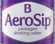 B AeroSip Packaged Drinking Water trademark artwork