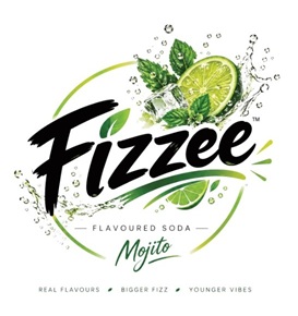 Fizzee (Device of Lime, Mint, Ice Cubes & Splash) trademark artwork
